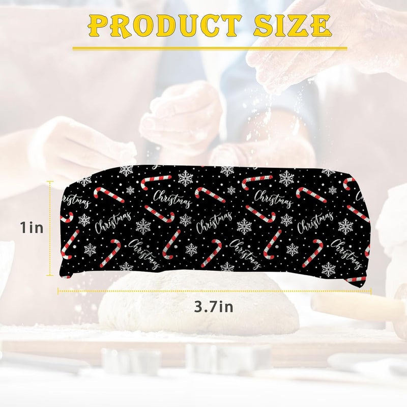 IGPPDO Christmas Candy Cane Cloth Covers for Sourdough Starter Jars, Heat Preservation to Increase Fermentation for Bread Rising Sourdough Bread Proofing Cover（5 Pack） - Image 3